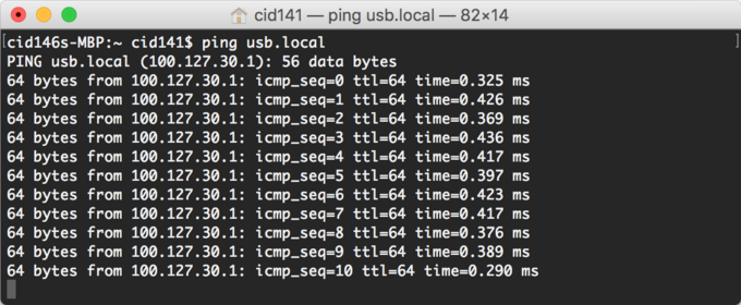 virtual ethernet mac ping