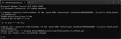 A command line interface displaying commands related to device configuration. It shows the execution of a script file for the SEGGER Device Provisioner, indicating successful changes to the product state. The current directory path is visible, along with version information of the operating system.