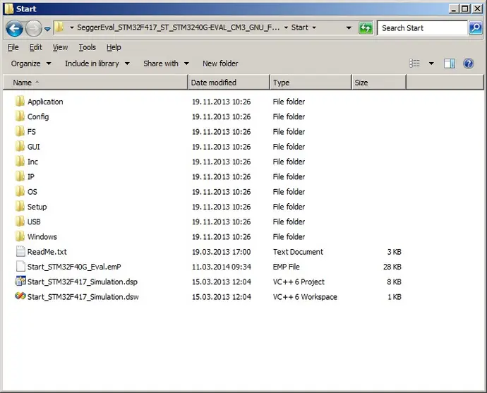 SEGGER - emIDE Project Folder