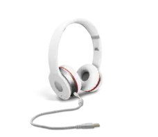 white overear headphones