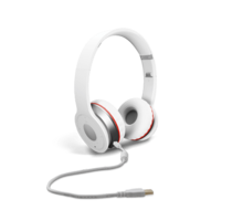 white overear headphones