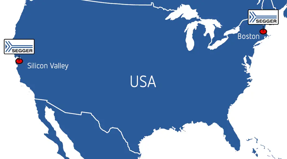 SEGGER Offices Map of USA