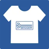 Sponsoring icon Sponsoring icon, white t-shirt with SEGGER logo on blue square