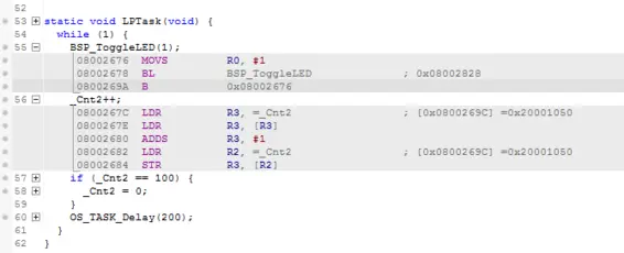 SEGGER Trace Tutorial Screenshot 3