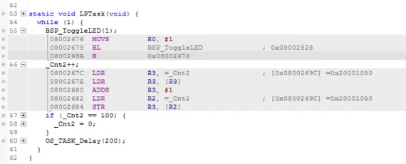 SEGGER Trace Tutorial Screenshot 3
