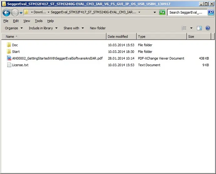 SEGGER - IAR Project Folder