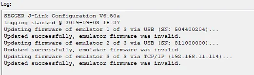 J-Link Cfg FTW Update Log 1909