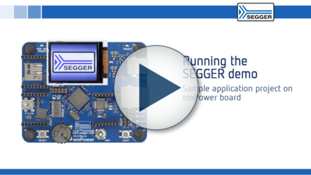 Running the SEGGER demo: Sample application project on emPower board