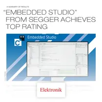 SEGGER Press Embedded Studio SEGGER Press: Embedded Studio from SEGGER achieves top rating