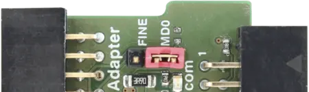 Jumper (light red) setting – JTAG connection