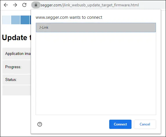 J-Link WebUSB - Select J-Link J-Link WebUSB - Select J-Link