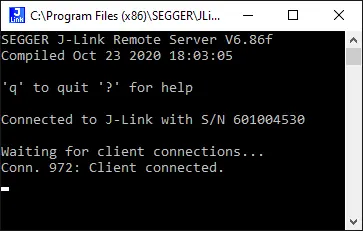 J-Link Remote Server Command Line application J-Link Remote Server Command Line application