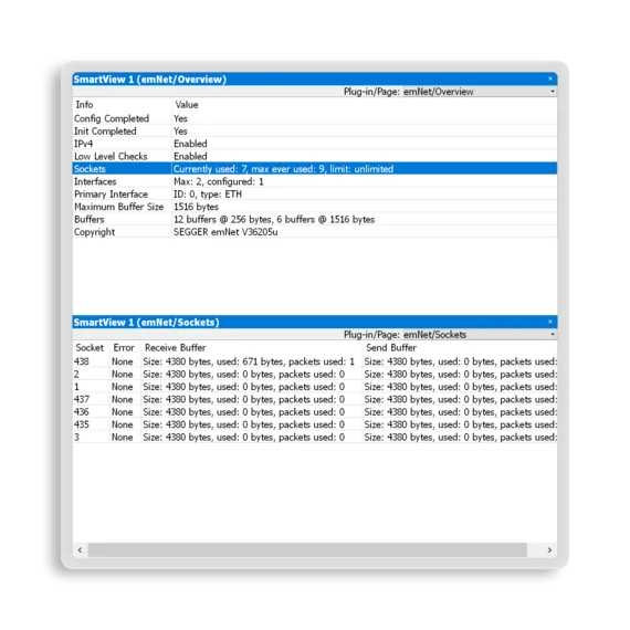 The image displays data from a software tool showing information about file systems, including volume sizes, sector counts, and initialization status for different partitions and file handles. Key details include FAT16, EFS, and FAT32 volumes, along with their respective sizes and configurations.