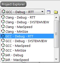 SEGGER - JRun Config Dropdown 
