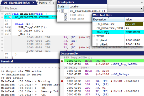 Ozone: Debugging features (screen)