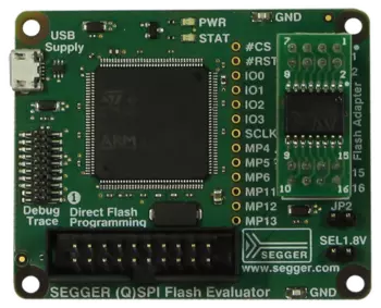 SEGGER (Q)SPI Flash Evaluator Product photo of the SEGGER (Q)SPI Flash Evaluator