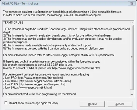 jlink-ob-spansion_lic_dialog