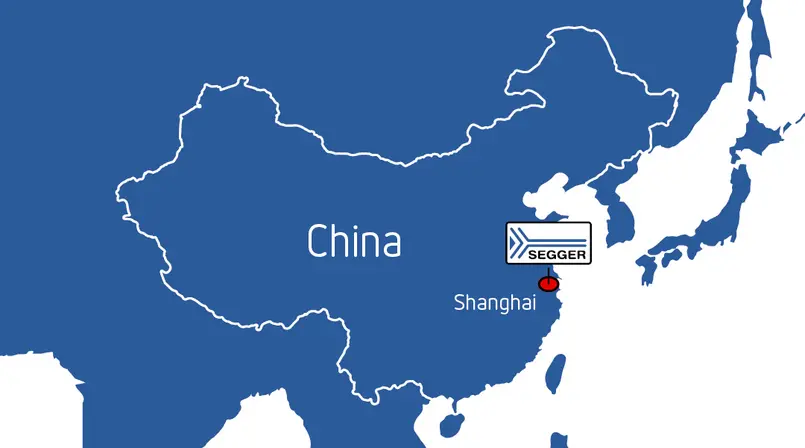Map of SEGGER's Chinese office Map of SEGGER's Chinese office