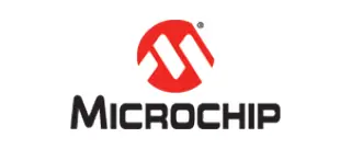 Logo of Microchip Technology Inc., featuring a stylized red shape resembling a microchip above the word "MICROCHIP" in bold black letters. The design conveys a focus on technology and innovation in the semiconductor industry.