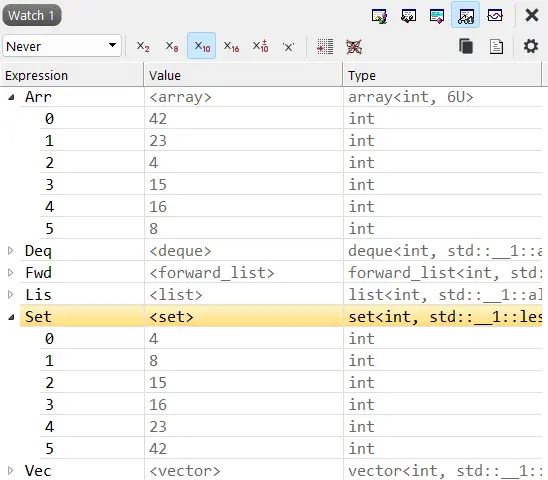Embedded Studio C++ types