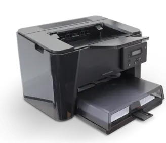black printer with paper tray