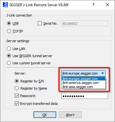 RemoteSrv Server Selection