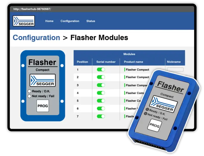 Flasher Compact configuration menu 