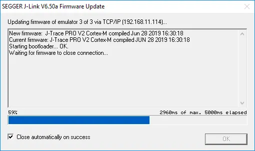 J-Link Cfg FW Update Dialog 1909