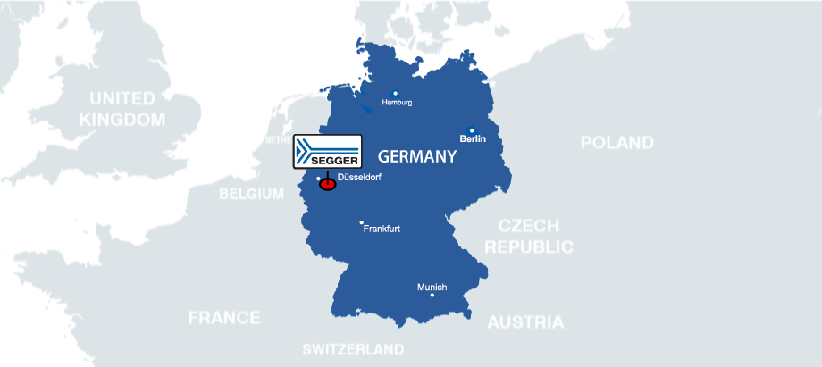 SEGGER HQ Headquarter on Map of Germany