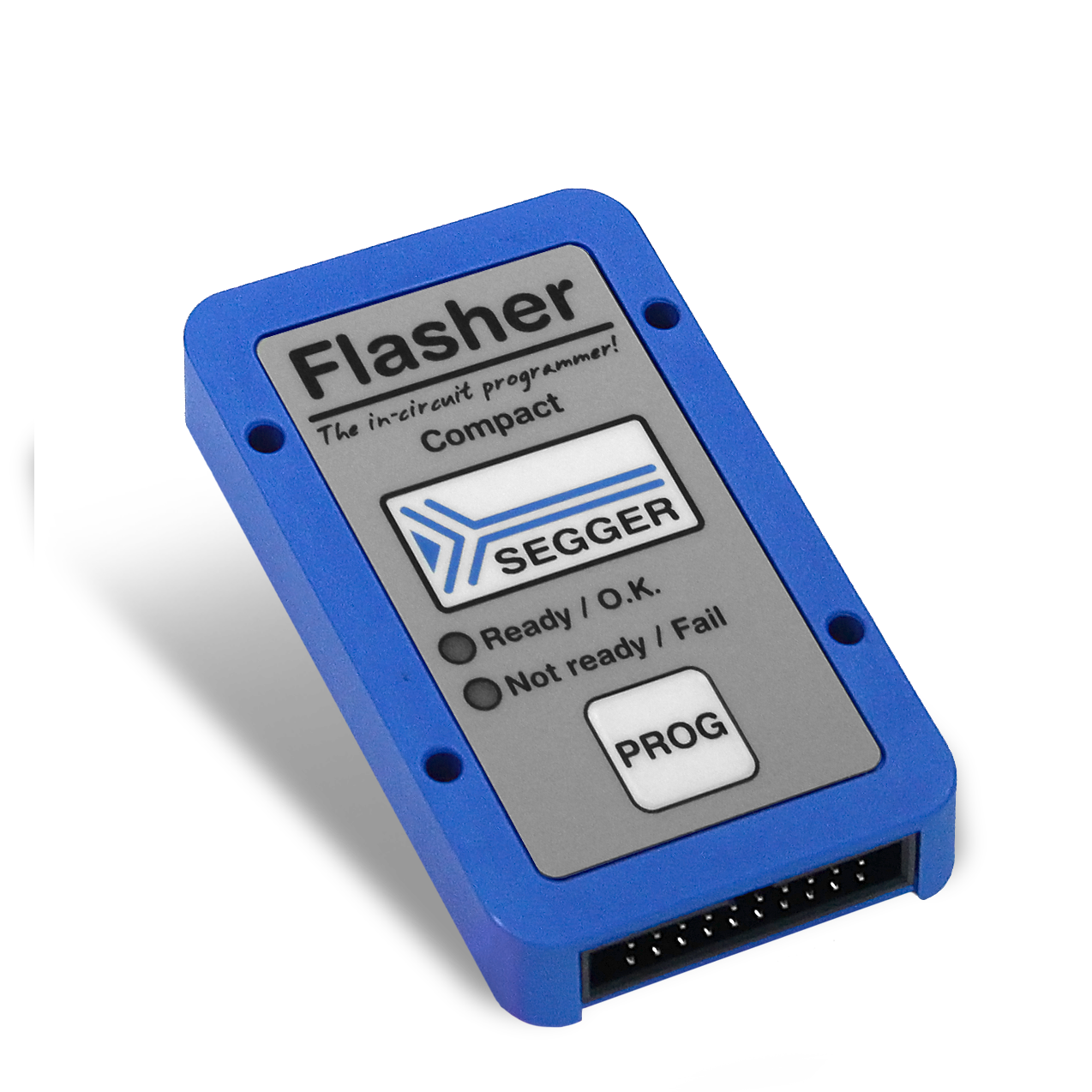 SEGGER Flasher Compact, blue casing with logo