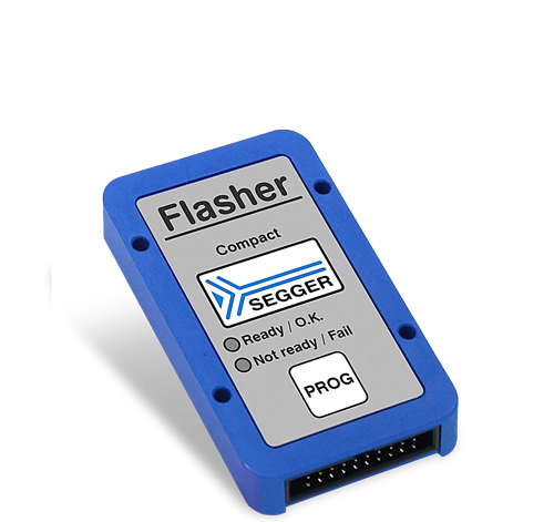 SEGGER Flasher Compact, blue casing with logo